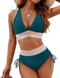Textured Bikini Set with Wide Shoulder Belt for Women