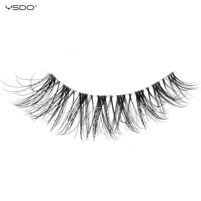 YSDO 5/10 Pairs Natural Soft Black Half Lashes
