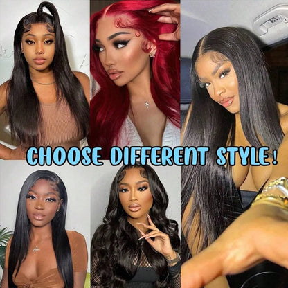 Bone Straight Lace Closure Wig Brazilian Human Hair 16-42 Inches