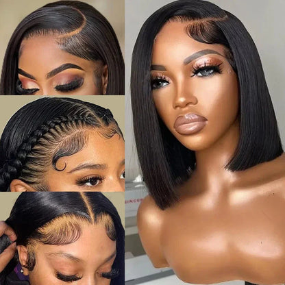 Human Hair 13X4 Lace Frontal Bob Wig for Black Women