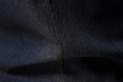 Elastic Cotton Denim Shirt Men Long Sleeve Casual