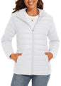 TACVASEN Women's Hooded Puffer Jacket Lightweight Casual