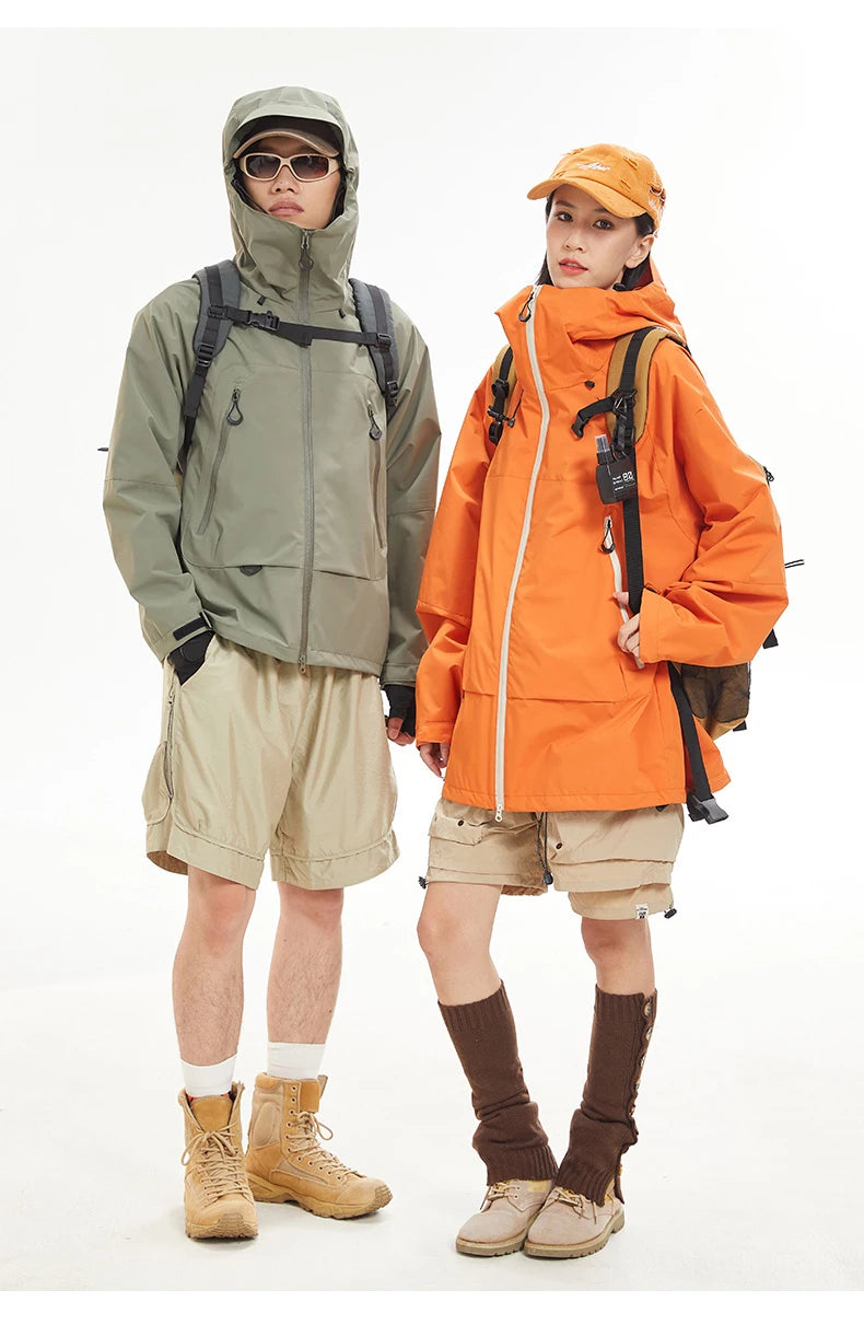 CHRLCK Waterproof Hiking Jacket Unisex Spring Autumn