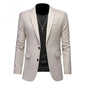 Men's White Formal Suit Jacket with Long Sleeves