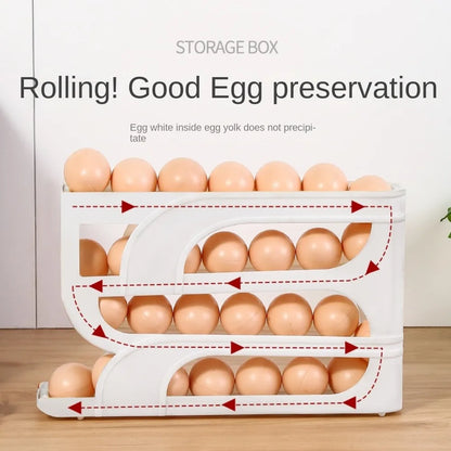 Automatic Egg Roller Rack Space Saving Plastic Organizer