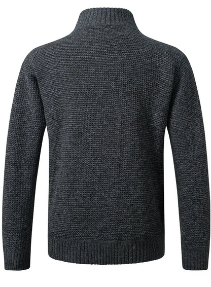 Men's Slim Fit Stand Collar Zipper Jacket