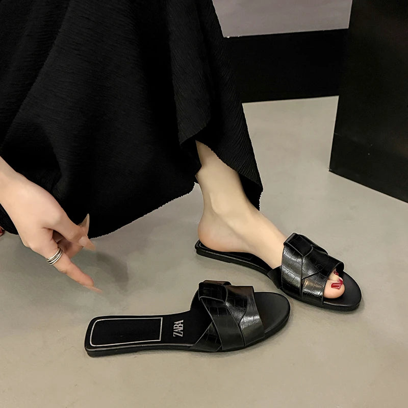 Summer Women's Solid Color PVC Slippers