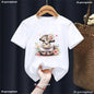 Kawaii Otter Love Printed T-Shirt for Kids