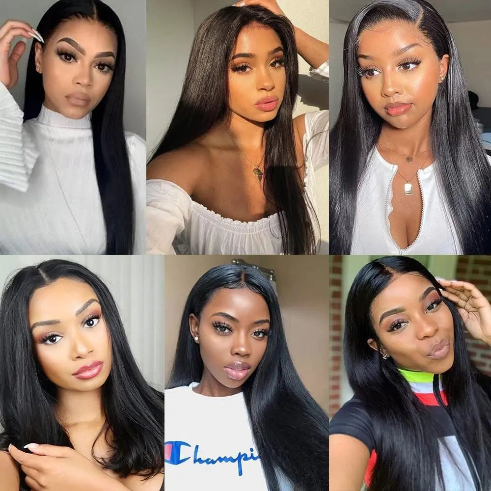 Brazilian Virgin Hair Straight Bundles Natural Black 26 28 30 Inch