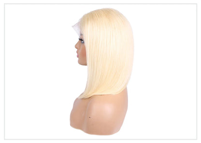 613 Blonde Bob Human Hair Lace Frontal Wig