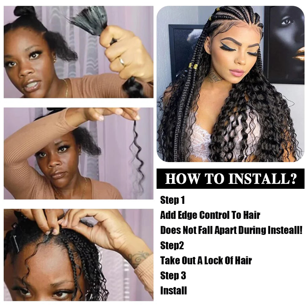 14 Inch Brazilian Virgin Deep Wave Braiding Hair