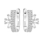 S925 Sterling Silver Iris Flower Hoop Earrings for Women