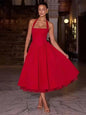 Townlike Halter A-line Mini Ball Gown Dress for Women