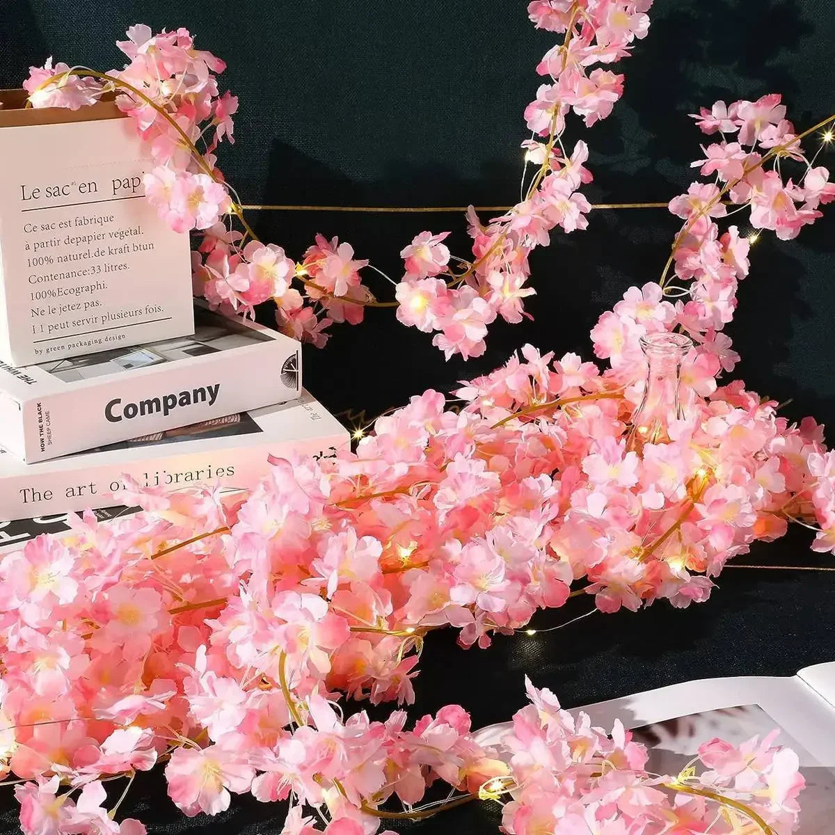 Artificial Flower Garland Lights for Home Decoration