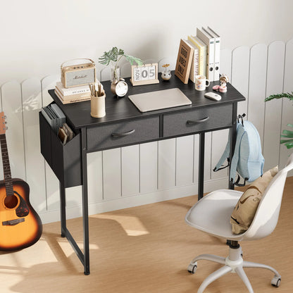 32 Inch Modern Office Desk with Fabric Drawers