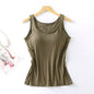 Women's Slim Fit Tank Top with Built-In Bra