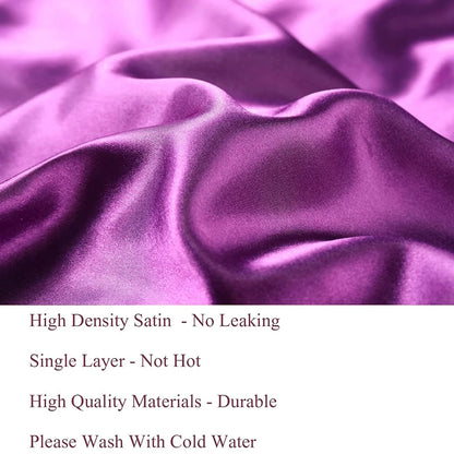Satin Sleeping Cap for Women Solid Wide Band Nightcap