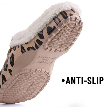 Litfun Winter Plush Furry Clogs Slippers for Women