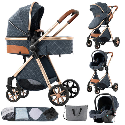 Lightweight 3 in 1 Baby Stroller Travel System