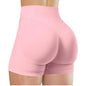 High Waisted Yoga Shorts for Women Nylon Elastane Solid