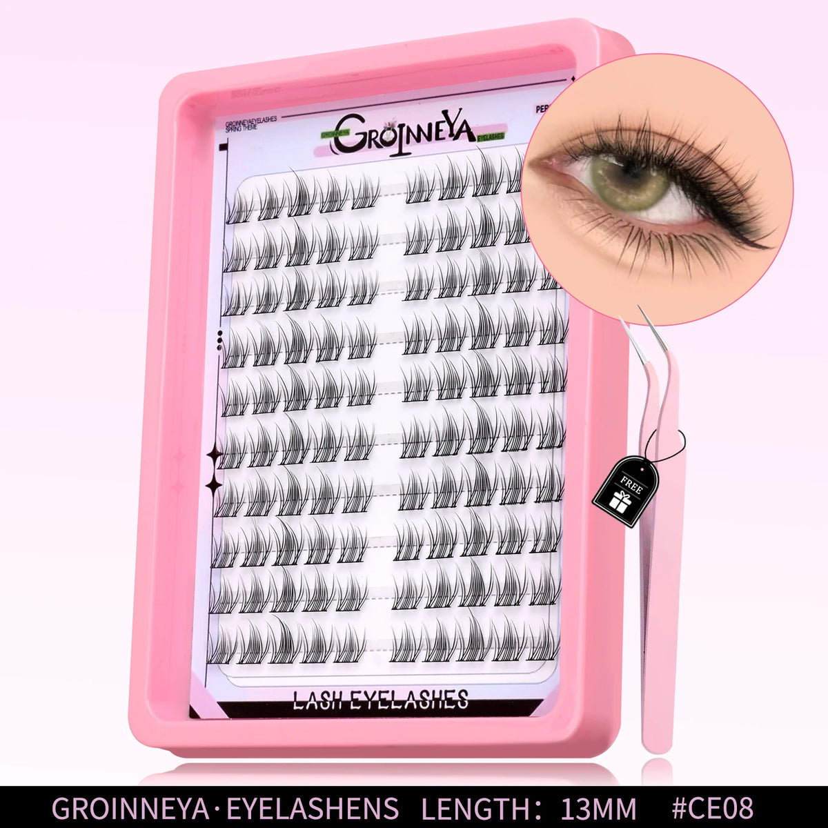 GROINNEYA C-Curl Cluster Eyelashes