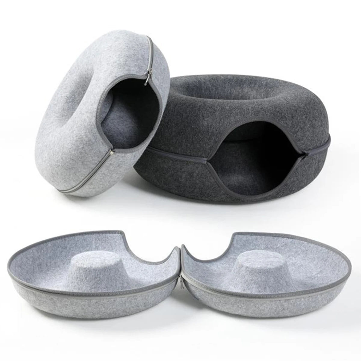 B-Tunnel Cat Bed Interactive Tunnel Felt Indoor Toy
