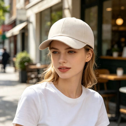 Solid Color Cotton Baseball Cap for Unisex Outdoor Use