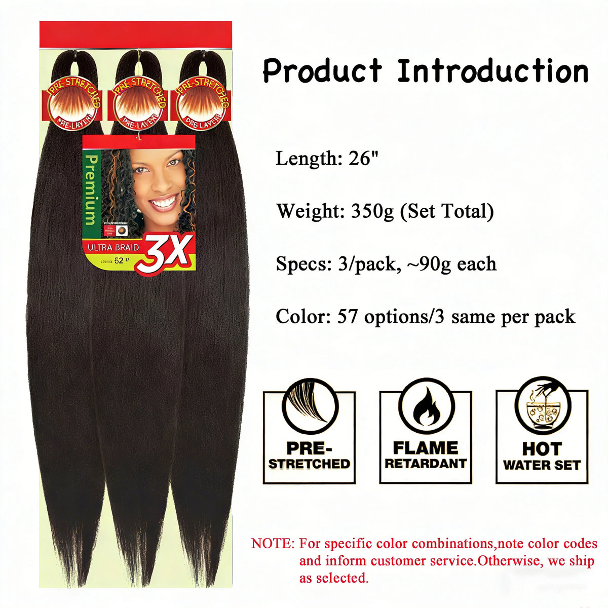 26 Inch Kanekalon Jumbo Box Crochet Hair Extensions