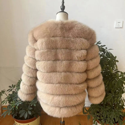4in1 Real Fox Fur Coat for Women