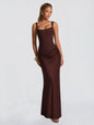 White Sexy Corset Maxi Dress for Women Evening Wear