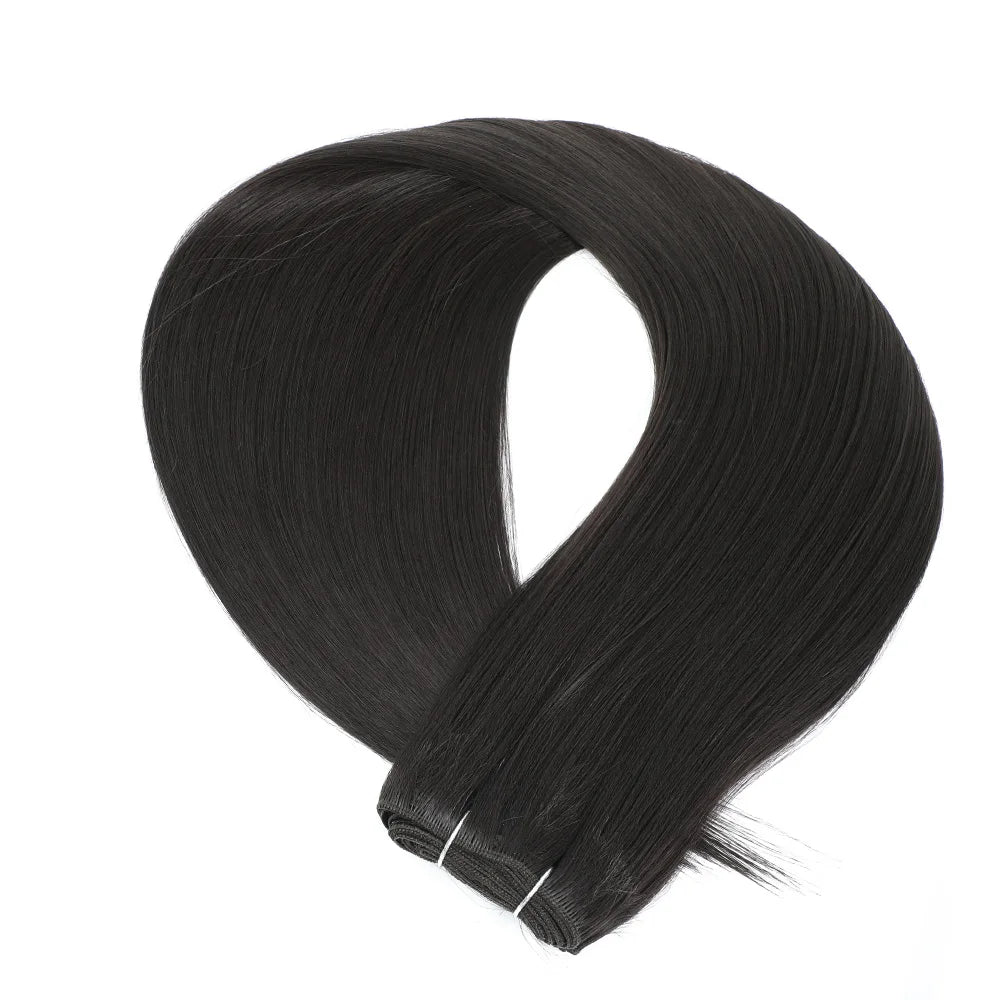 30 Inch Bone Straight Synthetic Hair Bundles Piano Blonde Ombre