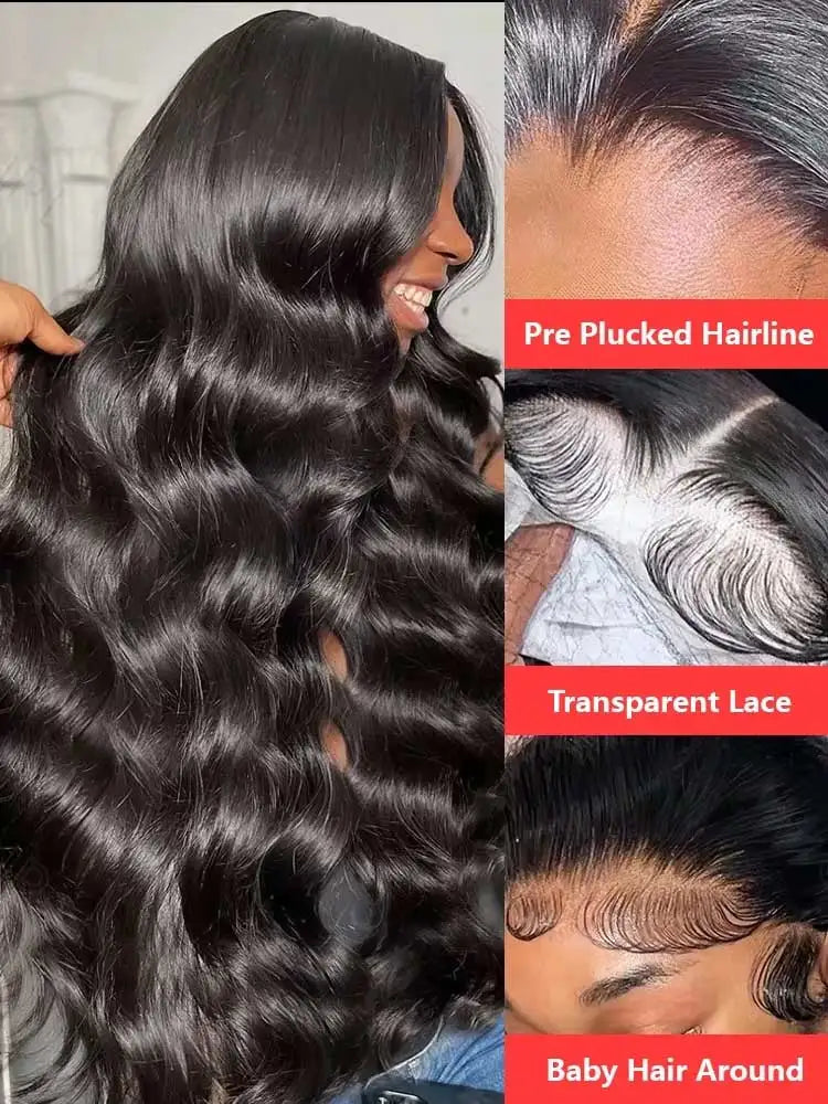Body Wave Human Hair Glueless Wig 40 42 Inch