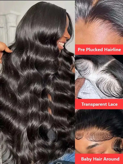 Body Wave Human Hair Glueless Wig 40 42 Inch