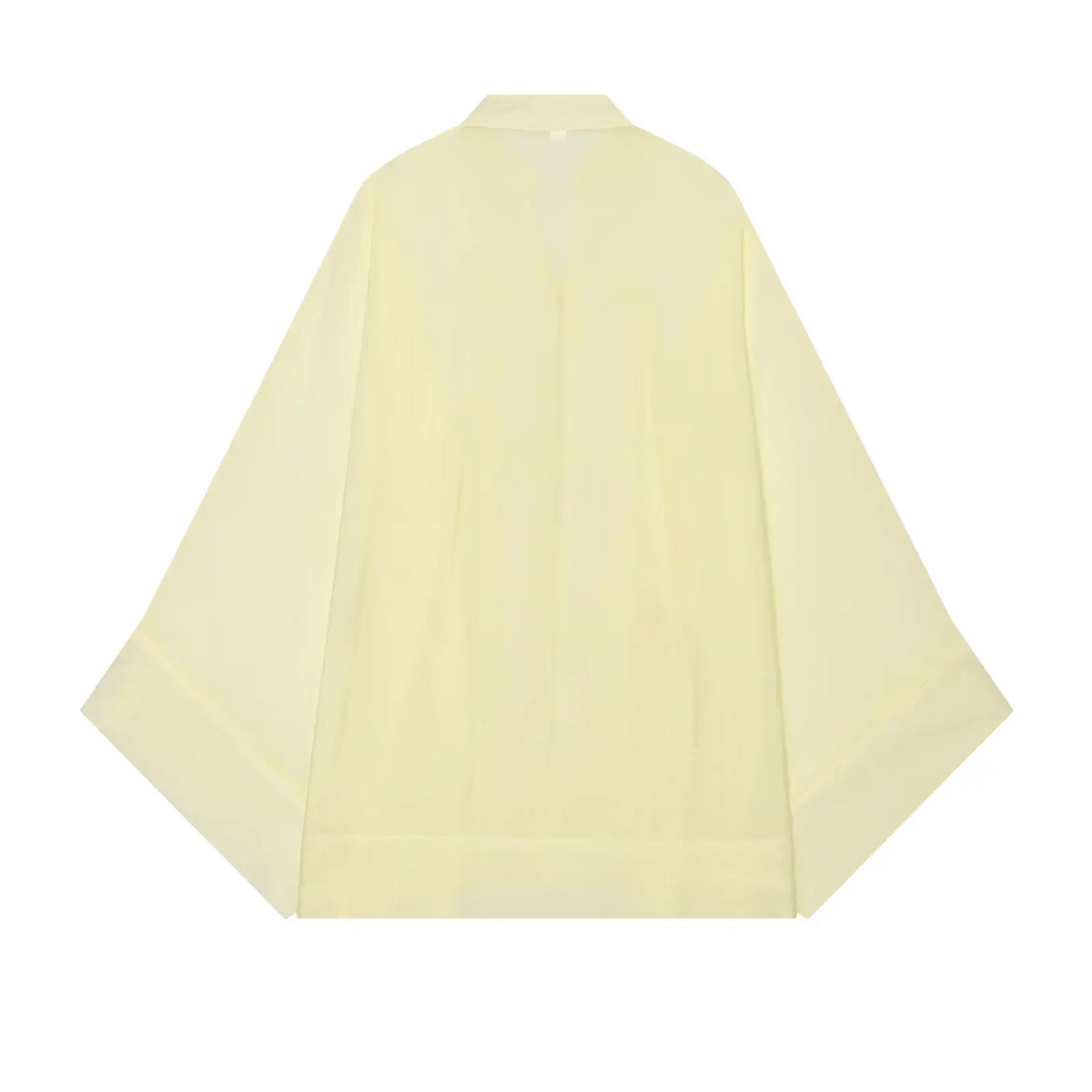 Women's Yellow Long Sleeve Shirt with Knot Decoration