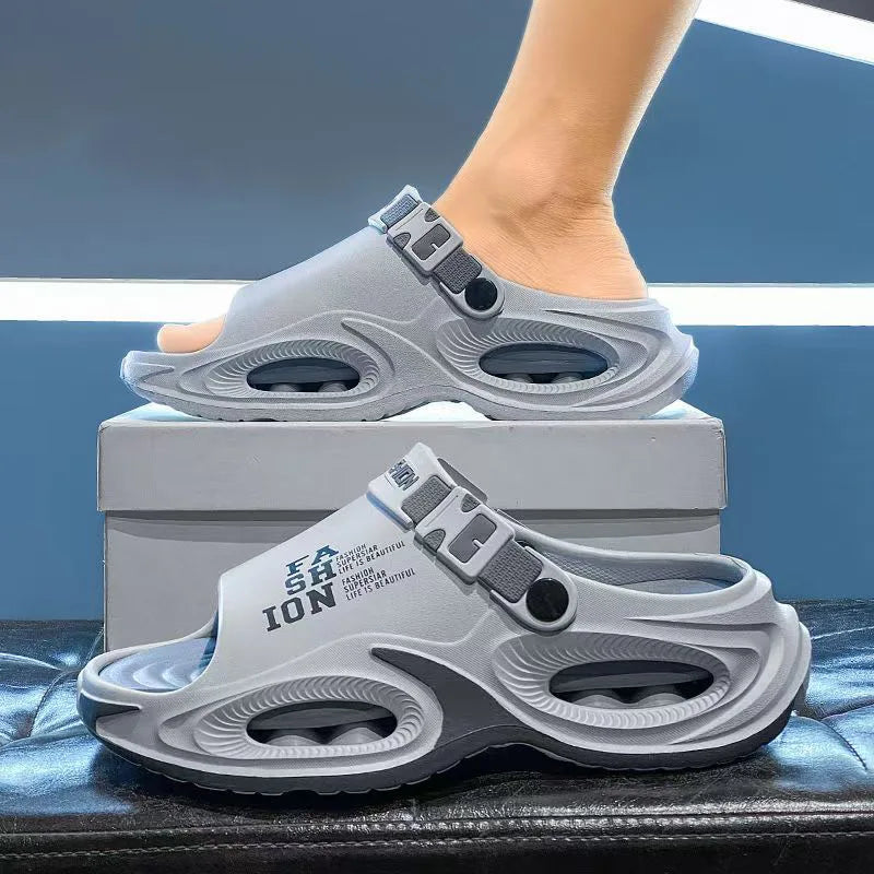 Men's Waterproof Slip On Sandals with Thick Sole