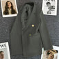 Women Double-Breasted Blazer Casual Suit Jacket