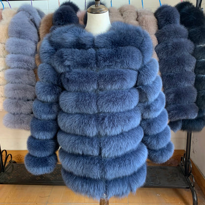 4in1 Real Fox Fur Coat for Women