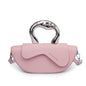 Solid PU Shoulder Bag with Hasp Compartment