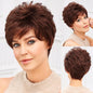 Light Blonde Mixed Off-White Pixie Cut Wig with Bangs