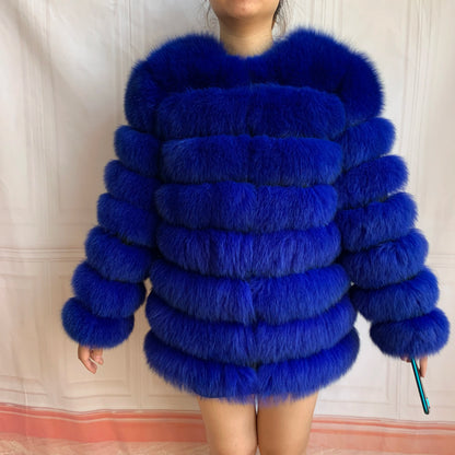 4in1 Real Fox Fur Coat for Women