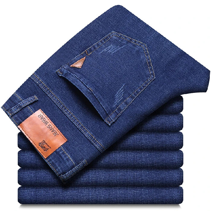 Men's Slim Black Denim Jeans with Slight Stretch