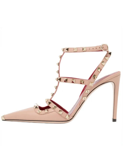 Summer High-Heeled Rivet Women's Sandals
