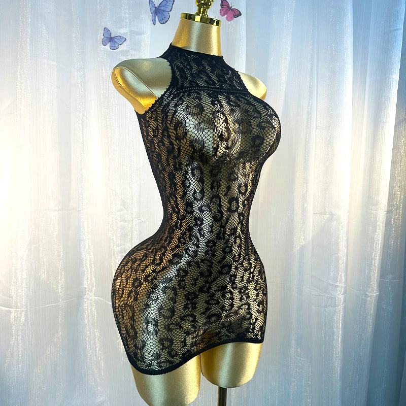 Hollow Out Fishnet Cover Up Dress for Summer Beach