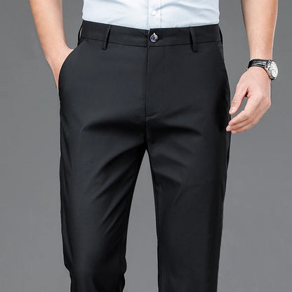 Men's Smart Casual Stretchy Fast Dry Trousers Black Navy