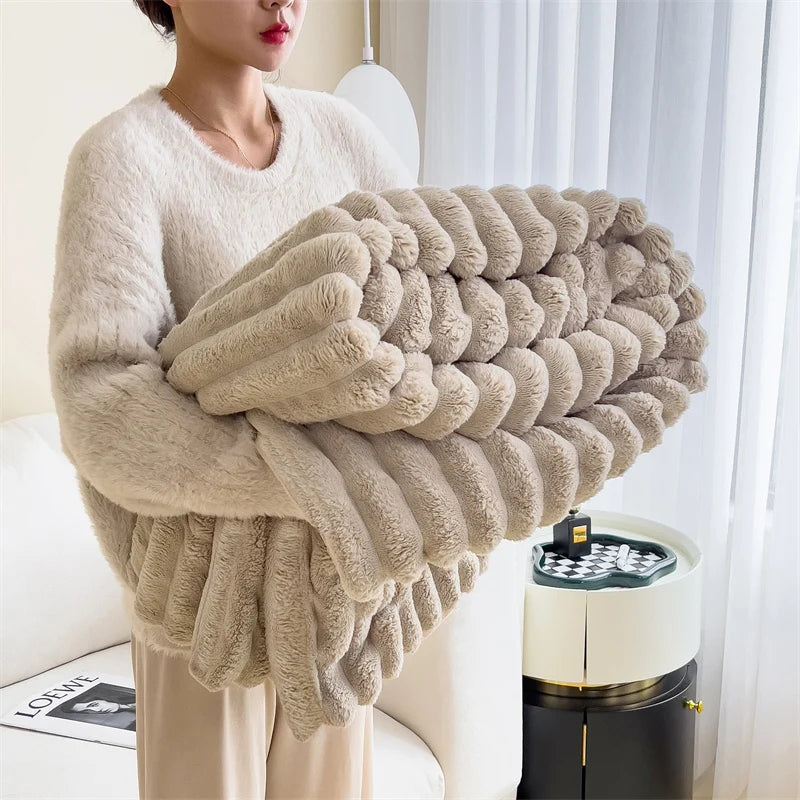 Soft Plush Coral Fleece Blanket for All Seasons