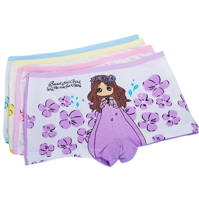 Girls Cartoon Cotton Underwear Briefs Size 2T-10T