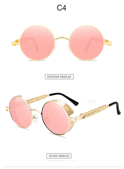 Metal Alloy Round Sunglasses for Men