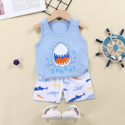 Cotton Summer Kids Clothing Set T-Shirt and Shorts