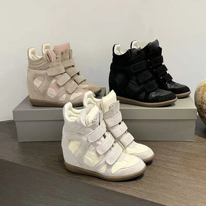 Women's Genuine Leather Ankle Boots with Hidden Heel