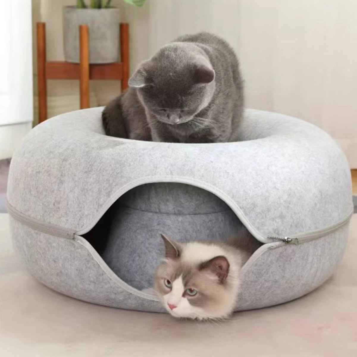 B-Tunnel Cat Bed Interactive Tunnel Felt Indoor Toy